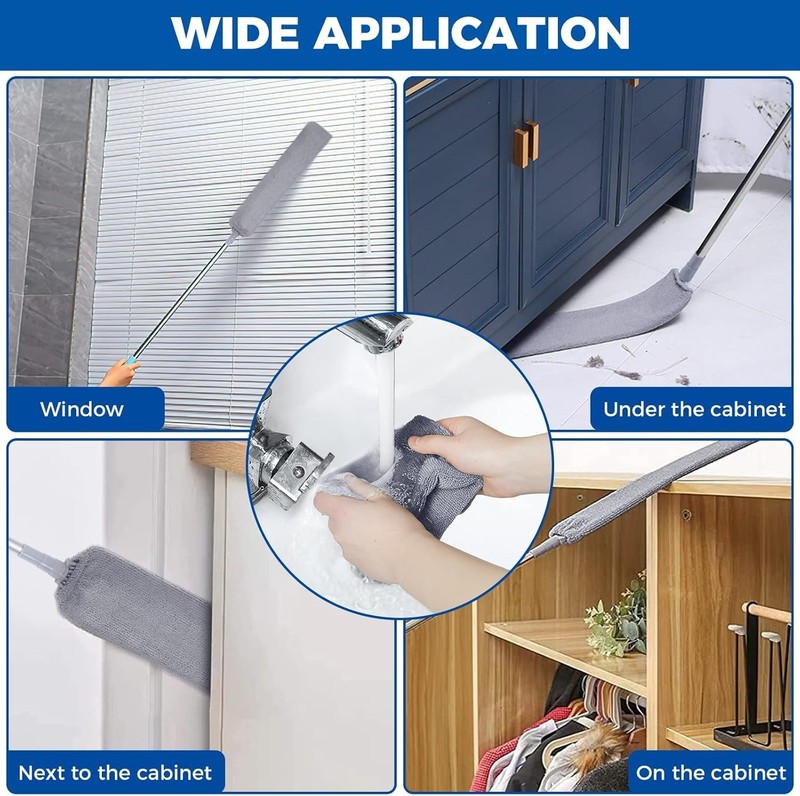 Retractable Gap Dust Cleaner Cleaning Tools with 2 Microfiber Dusting Cloths ... gallery