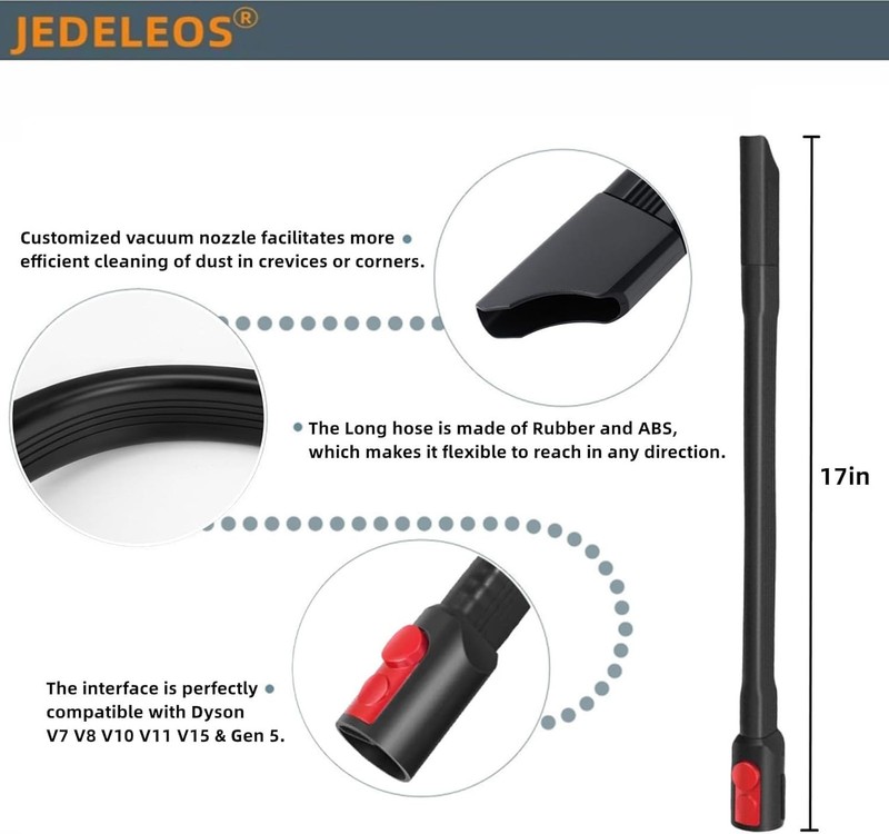 JEDELEOS Flexible Crevice Tool for Dyson V7 V8 V10 V11 V12 V15 V15s Gen 5 gallery