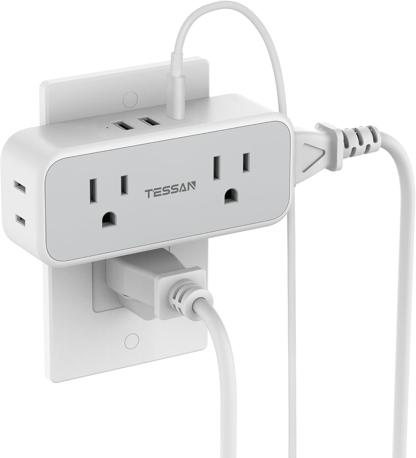 Surge Protector Wall Expander with 4 Outlets 3 USB Port(1 USB C) for Home Office gallery