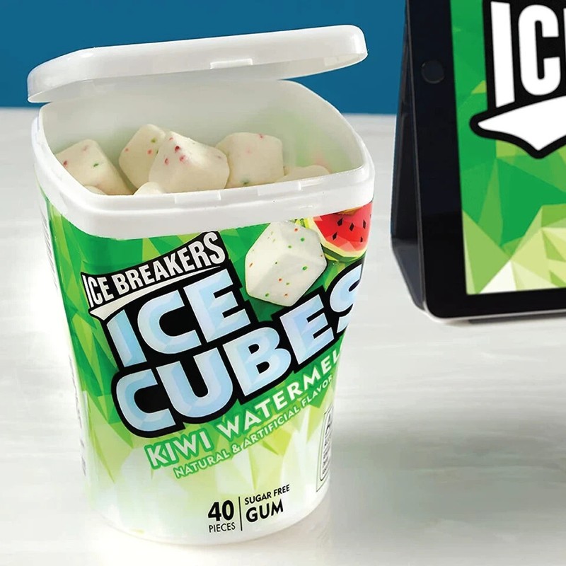 6x Bottles Ice Breakers Kiwi Watermelon Flavor Ice Cubes - 40 Pieces Per Bottle gallery