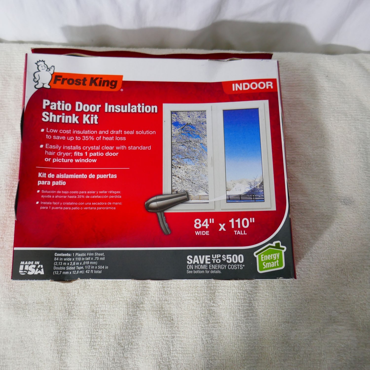 Frost King Clear Shrink Indoor Patio Door Insulator Kit 84 in. W X 110 in. L gallery