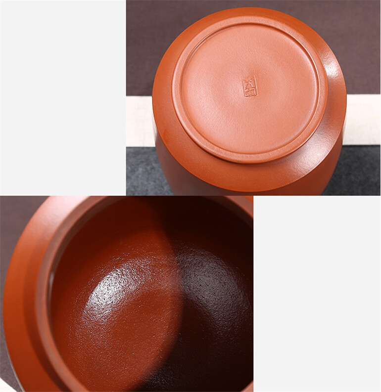 Real Yixing Zisha Tea Candy Solid Color Sealed Lid Tea Canister For Loose Tea gallery