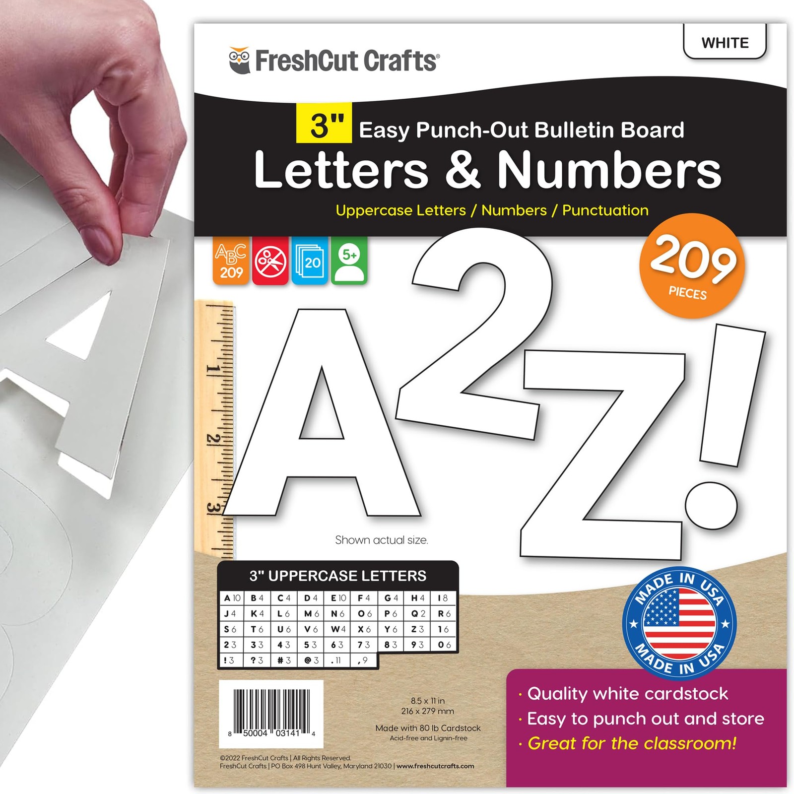 209PCS White Bulletin Board Letters Numbers Capitals Classroom Decorations gallery
