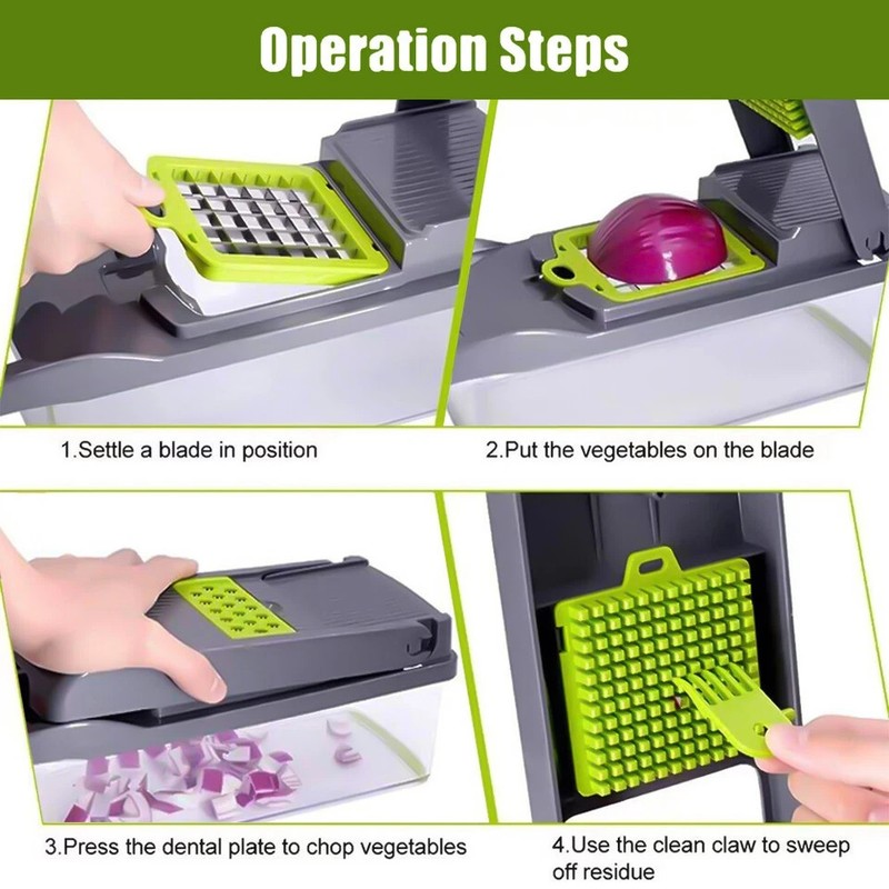 Multi Function 14 In 1 Vegetable Chopper Onion Dicer Fruit Cutter Kitchen Slicer gallery