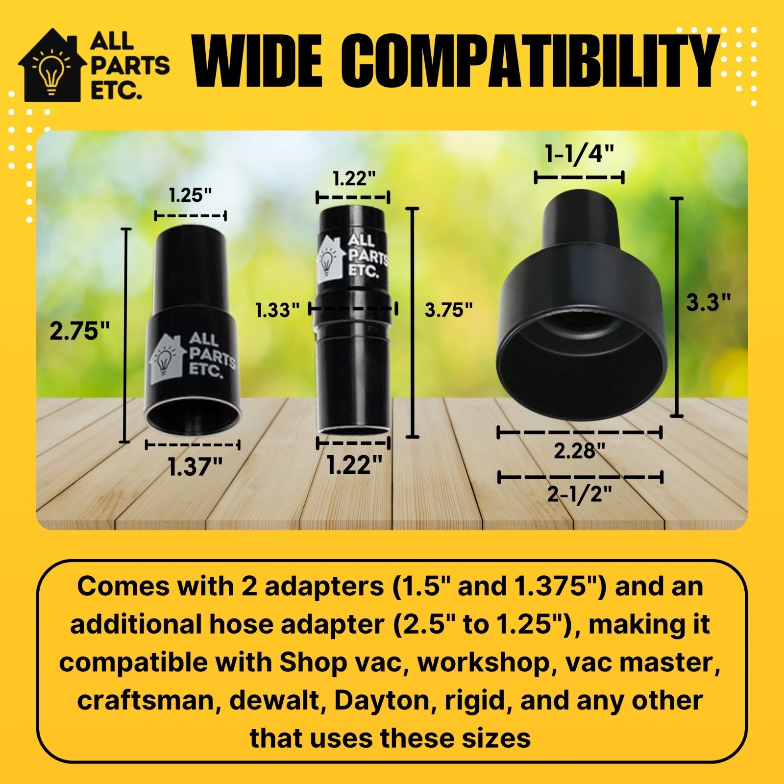 Small Mini Micro Tool Kit for Shop Vac Wet Dry Vacuums using 1-1/4" Attachments gallery