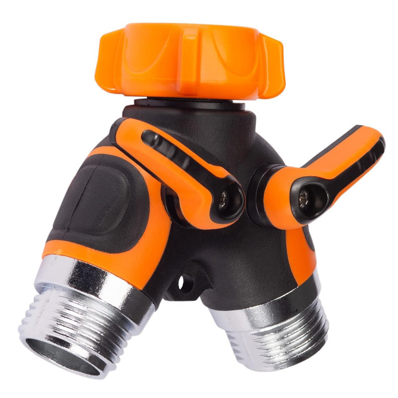 Giraffe Tools Garden Hose Splitter 2 Way Heavy Duty, 3/4" GHT Y Connector Metal gallery