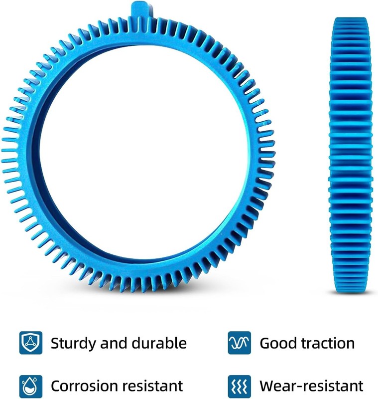 2 Pack Pool Cleaner Replacement Tires with Super Humps, Heavy Duty Rubber, Fi... gallery