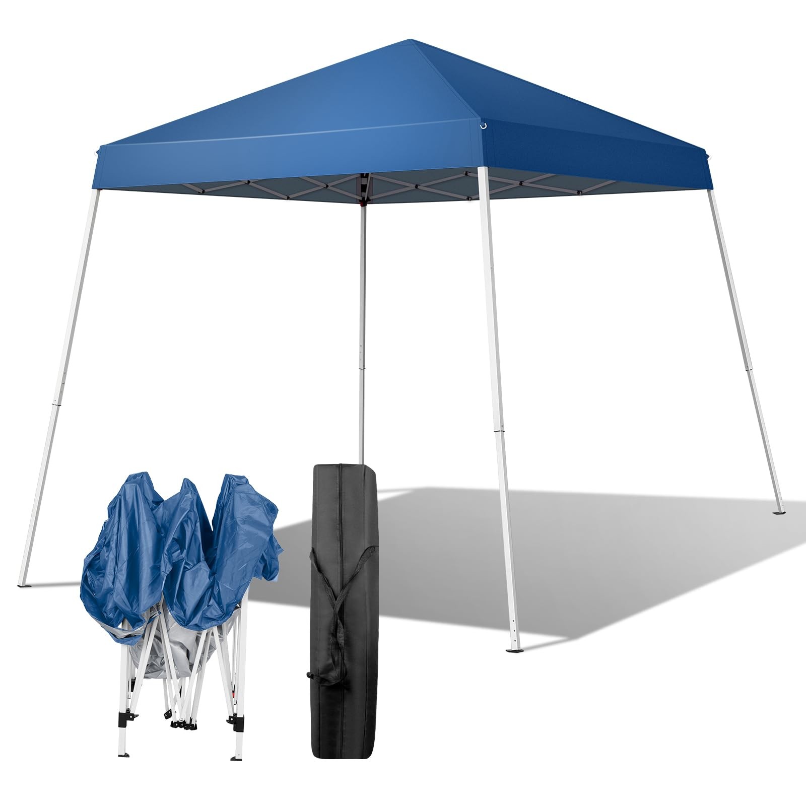 VINGLI 8x8 ft Pop Up Canopy Tent, Outdoor Foldable Portable 8x8ft, Blue gallery