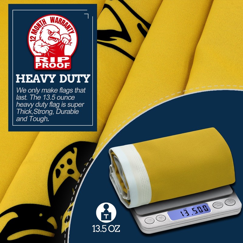 Anley Rip-Proof Technology Double Sided 3-Ply Don't Tread On Me Gadsden Flag 3x5 gallery