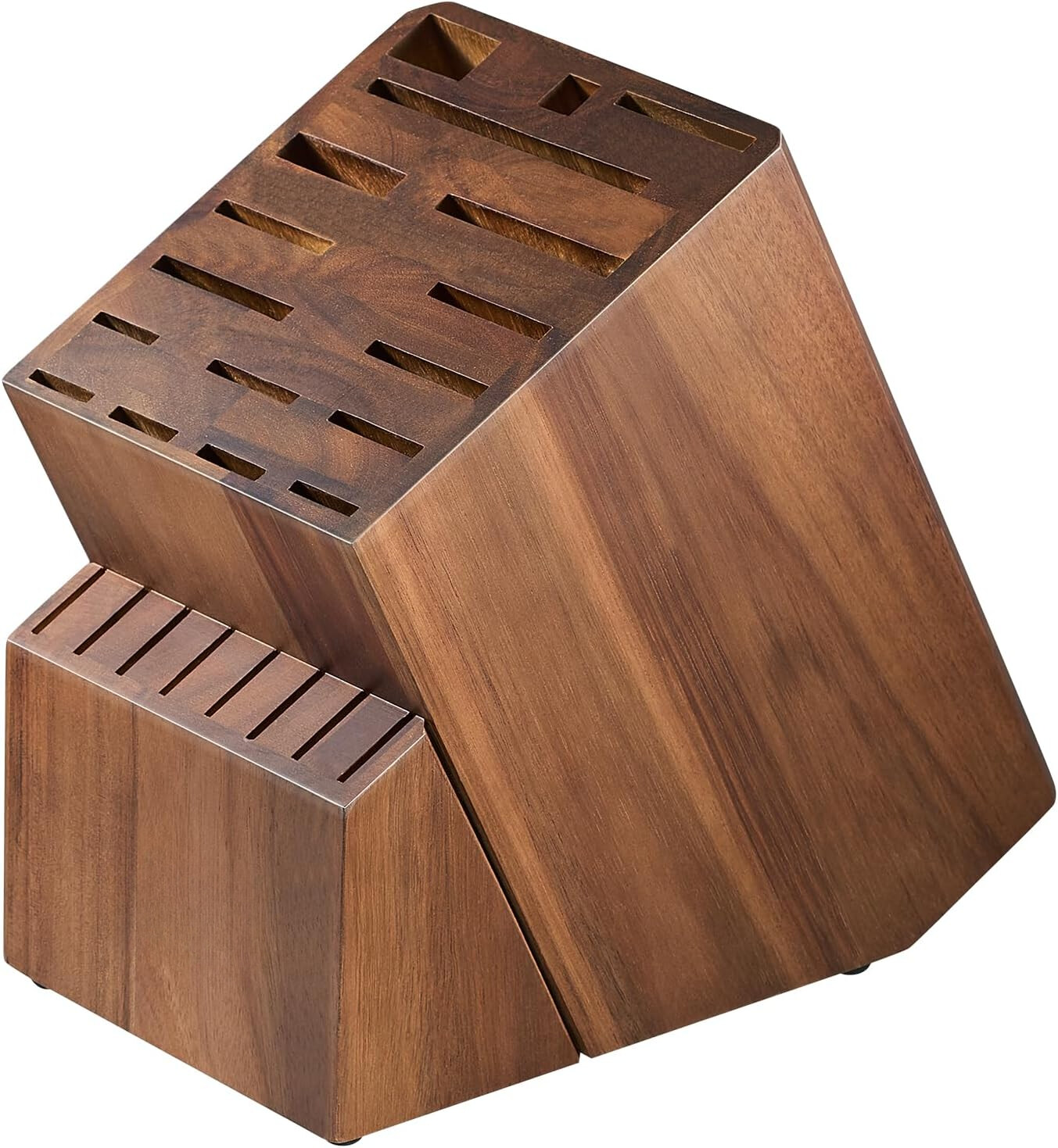 Knife Block without Knives, Large Knife Holder- 25 Slots Acacia Wood gallery