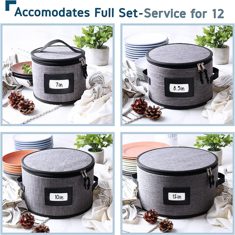 Durable 8-Piece Hard Shell Storage for Flatware, Glasses & Dinnerware gallery