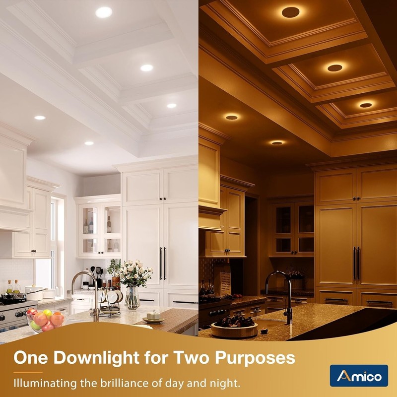 ETL Certified 12 Pack 3 Inch Recessed Downlights - Dimmable & Nightlight Feature gallery