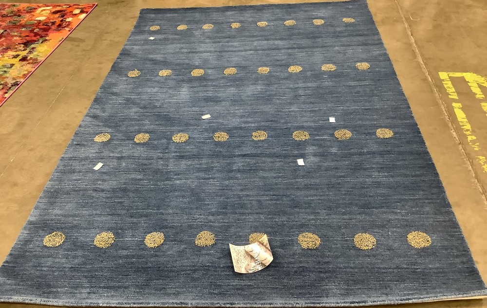 BLUE 6'-0" x 9'-0" Pulled Thread Rug, Reduced Price 1172682350 HIM590M-6