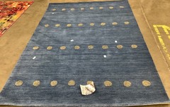 BLUE 6′-0″ x 9′-0″ Pulled Thread Rug, Reduced Price 1172682350 HIM590M-6