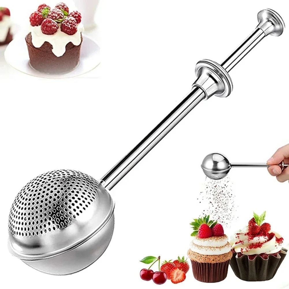 Powder Shaker Sugar Duster Flour Sieve Baking Tool Cake Decor Sugar Sifters gallery