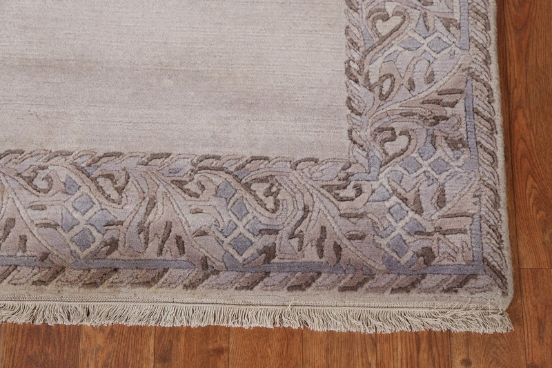 Bordered Nepalese Oriental Accent Rug 3x5 Hand-knotted Wool Carpet for Foyer gallery