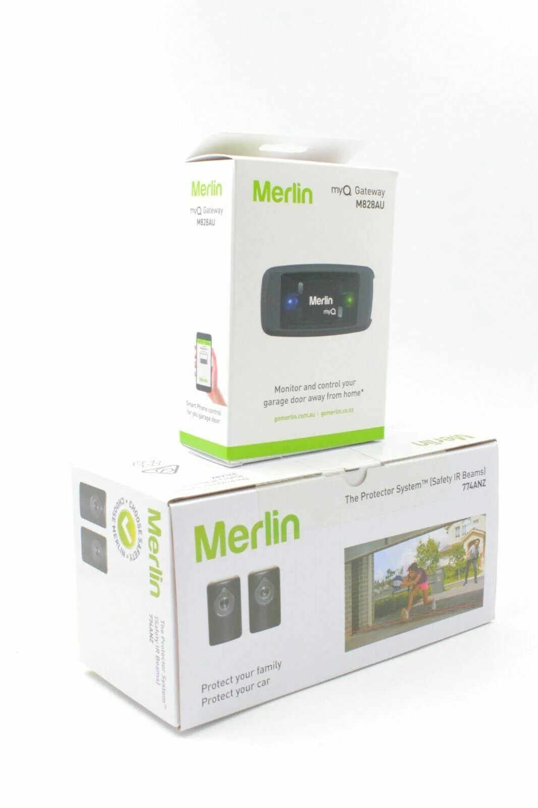 Merlin MYQ Connectivity Smart Phone Bundle MYQ Gateway + 774ANZ Beams M828AU774 gallery
