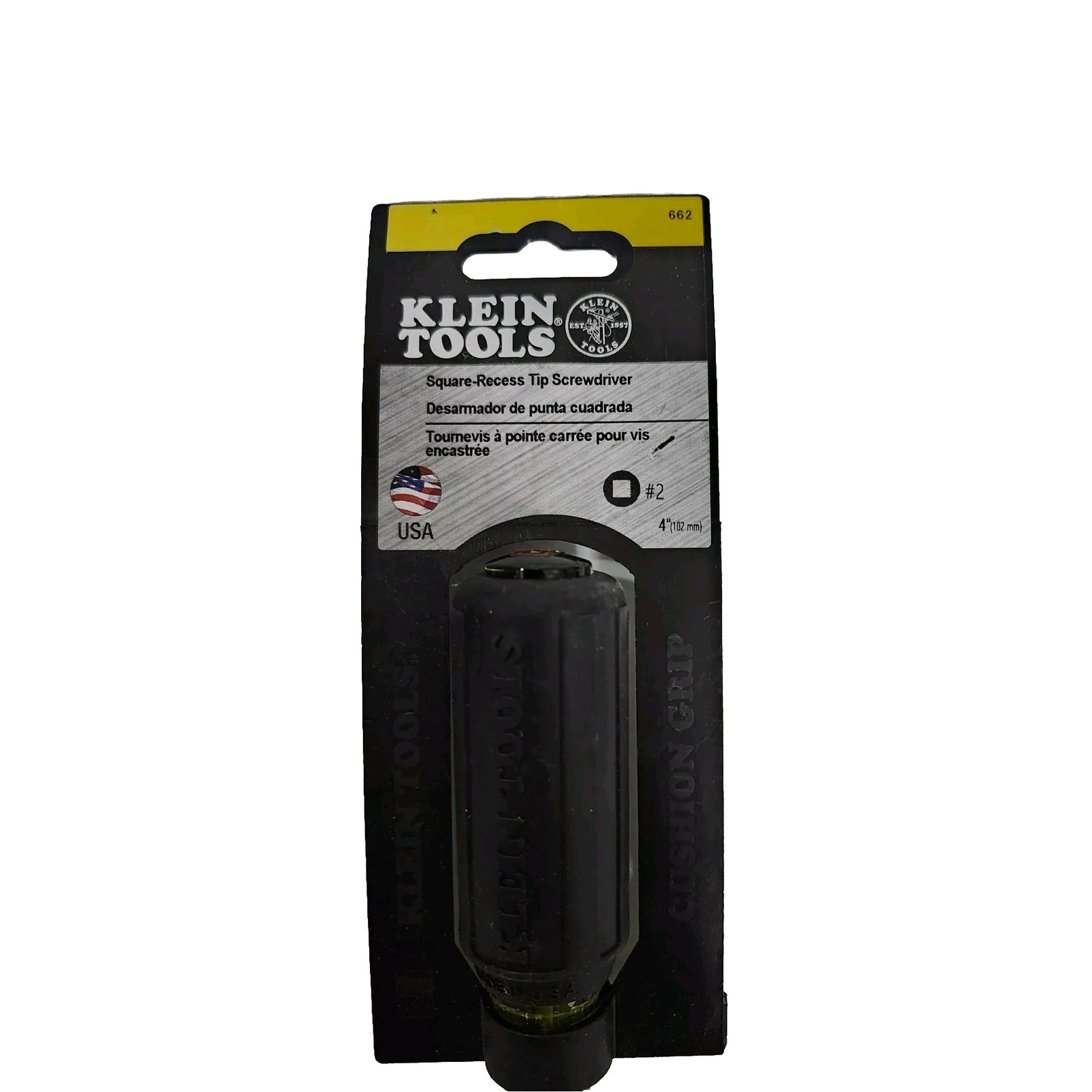 Klein Tools 662 #2 Square Screwdriver with 4-Inch Round Shank gallery