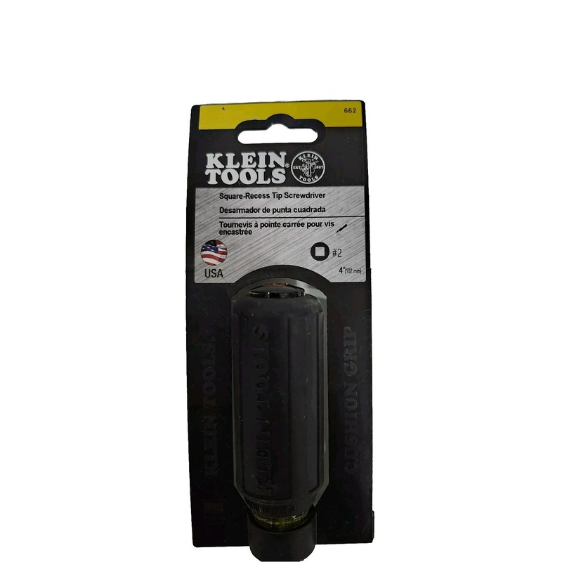 Klein Tools 662 #2 Square Screwdriver with 4-Inch Round Shank gallery