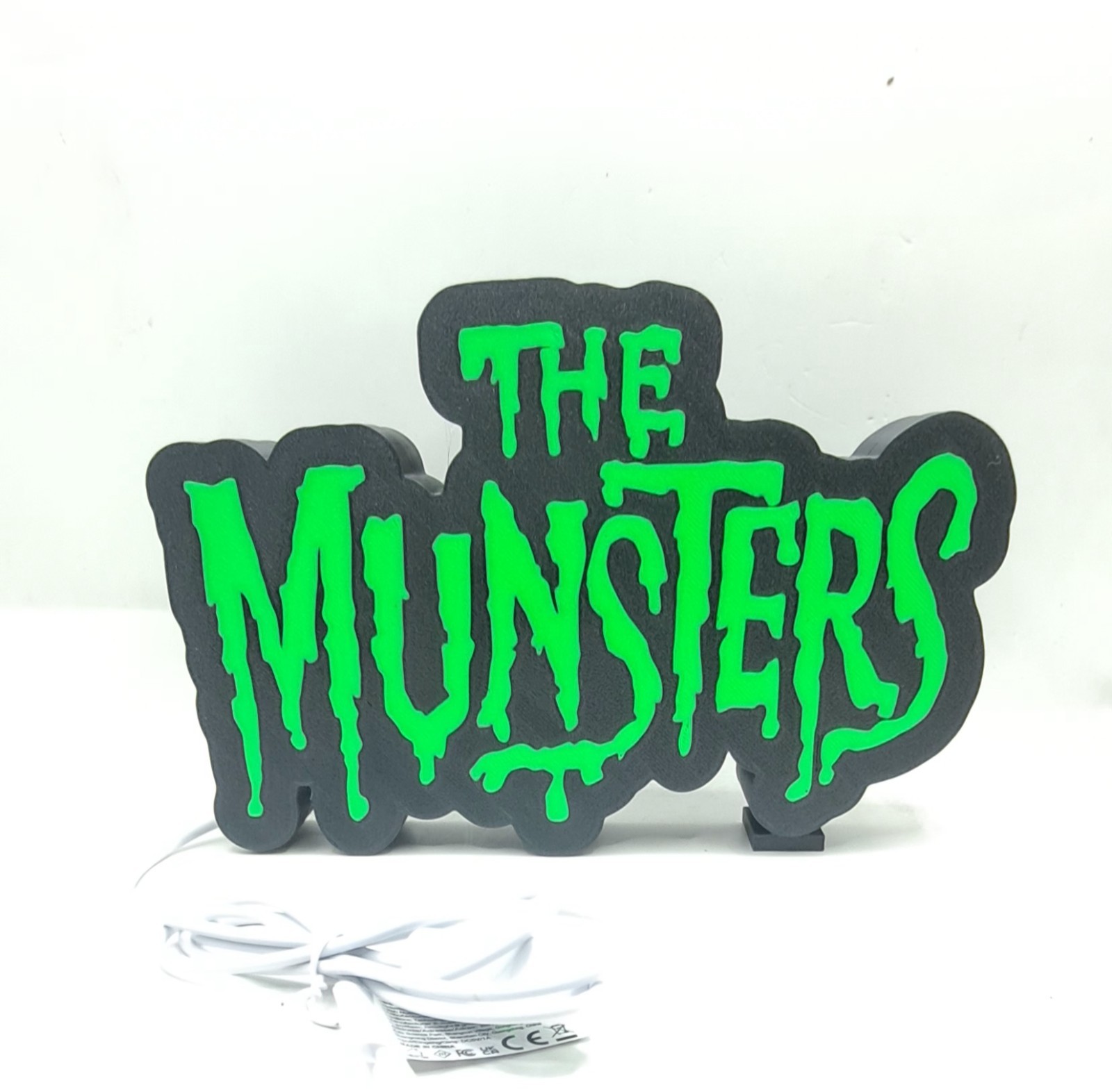 The Munsters LED Light-Up Sign 3D Printed Glow 60s TV Horror Nostalgia gallery