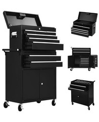 8-Drawer Rolling Tool Chest with Wheels, Heavy Duty Detachable Tool Box Cabinet