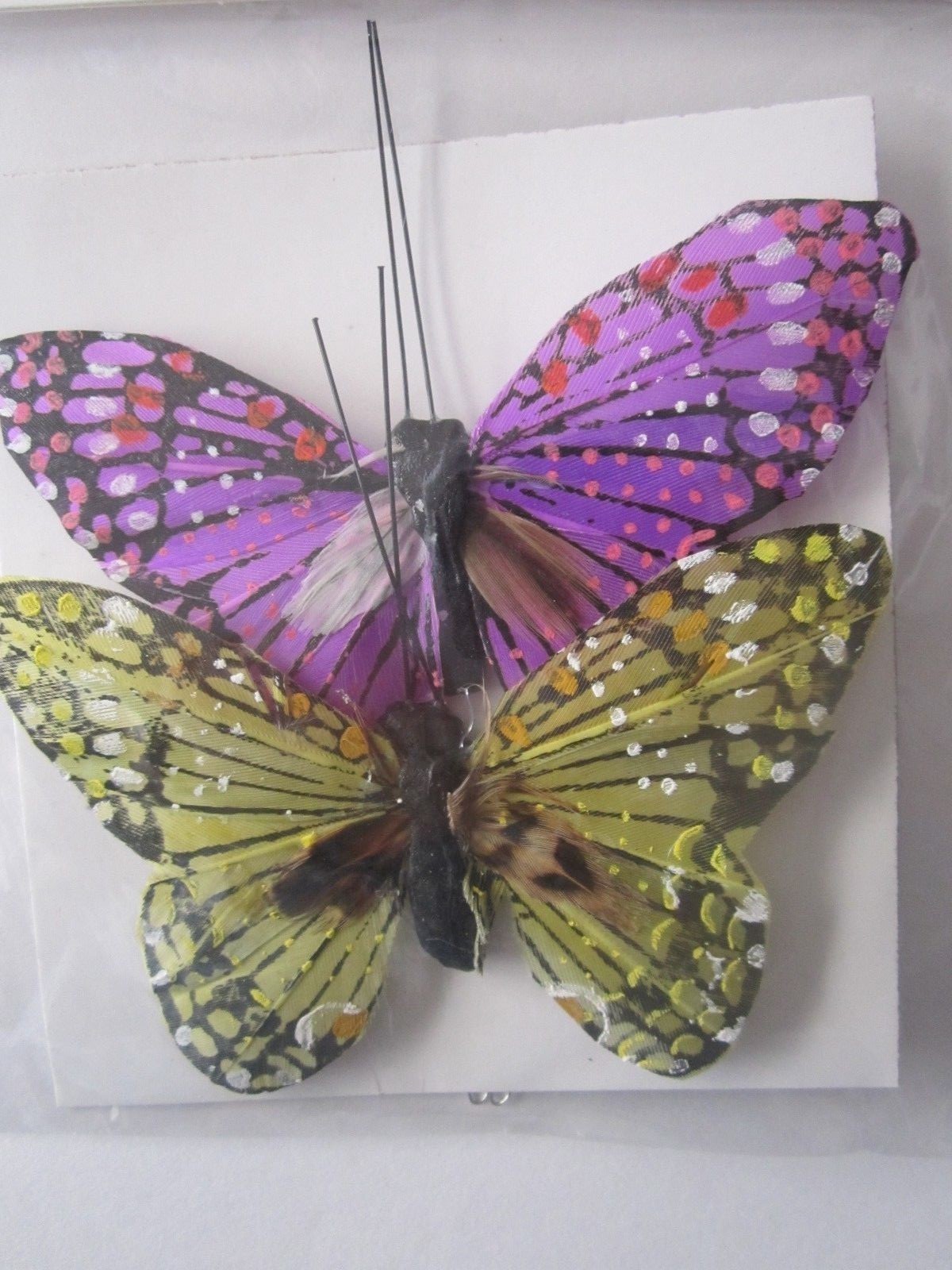 Floral Garden 6 Beautiful Life Like Multi Colorful Butterflies 4" x 2 1/2" New! gallery