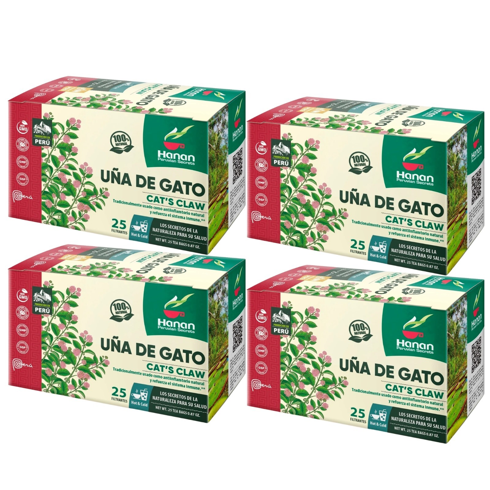 Cat’s Claw Tea 100% All Natural Uña de Gato 100 Herbal Teabags from Peru gallery