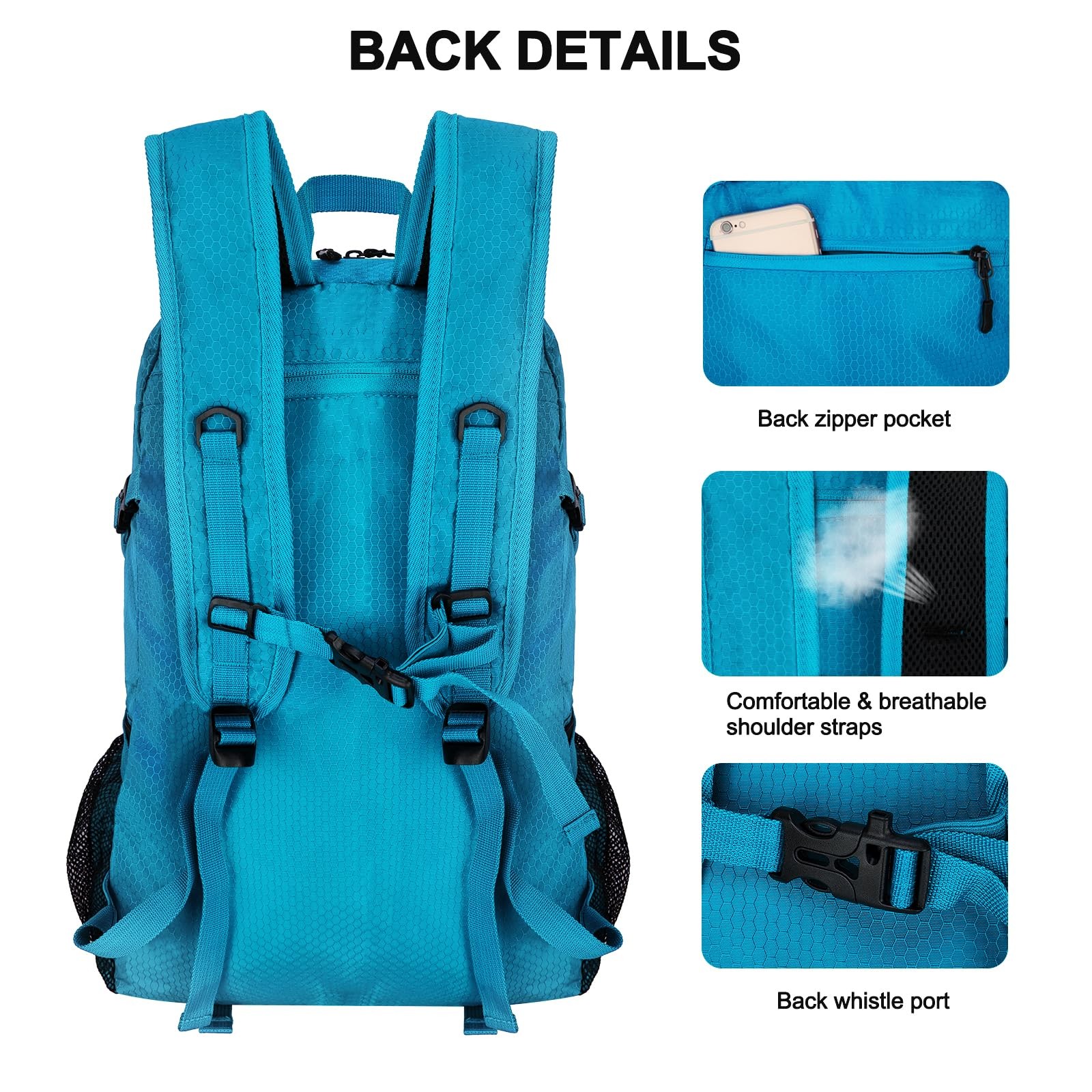 45L Hiking Backpack Lightweight Foldable, Waterproof Camping Backpack with Ra... 4
