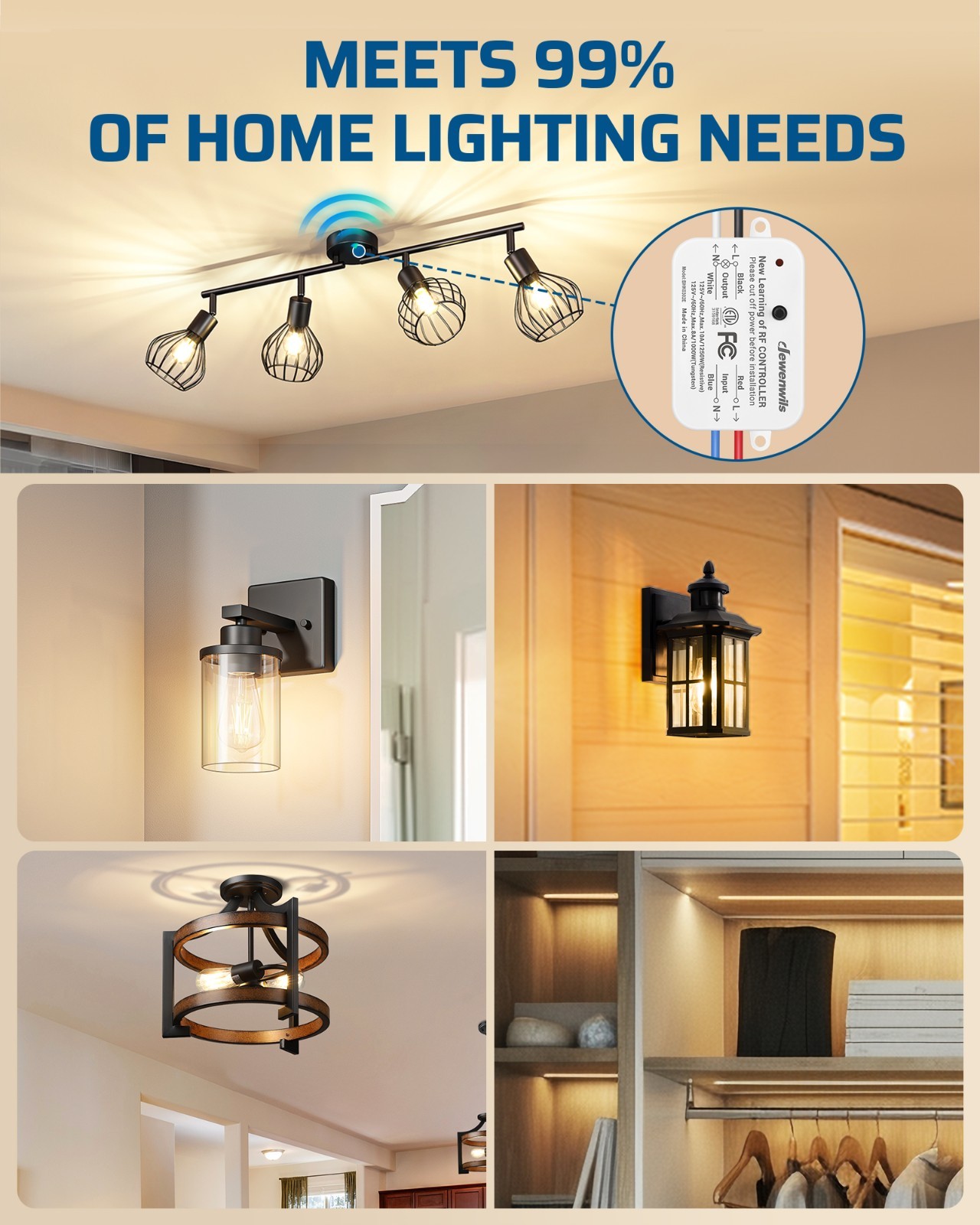 DEWENWILS Wireless Light Switch And Receiver Kit, Remote Control Wall Switch gallery