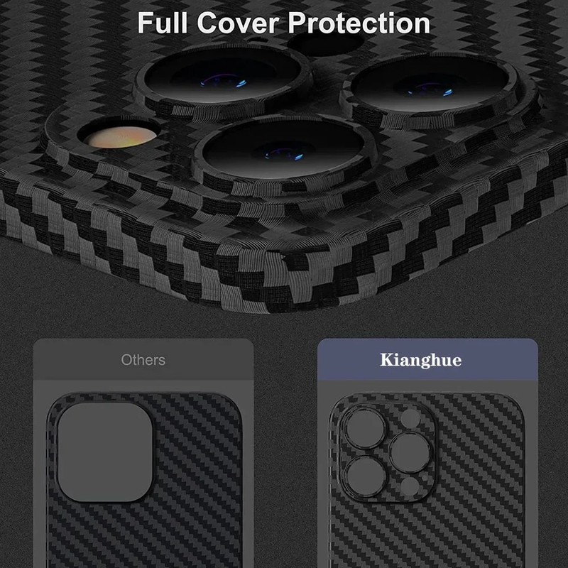 0.3mm Ultra Thin Carbon Fiber Pattern iPhone Case Slim Hard Cover 16 15 14 13 gallery