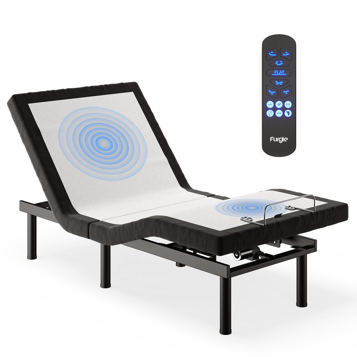 US Adjustable Bed Frame Bed Base Electirc Massage Remote USB Split King Twin XL gallery