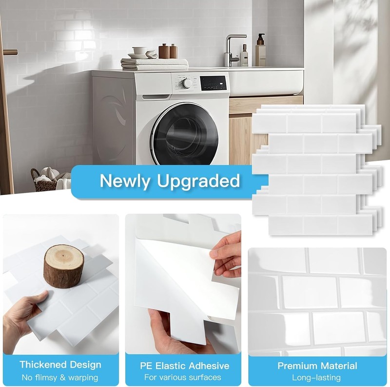 Durable White Washed Kitchen & Bathroom Tile gallery