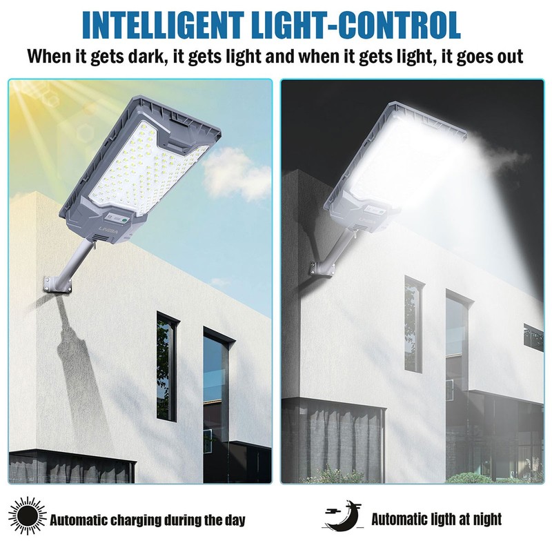 26000000LM Commercial Solar Street Light LED Outdoor Dusk to Dawn Road Area Lamp gallery