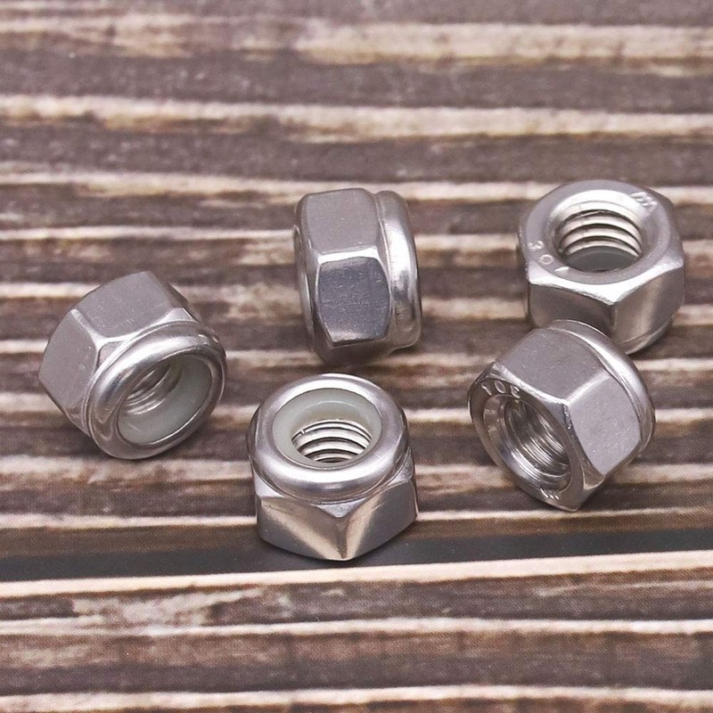1/4"-20 Nylon Insert Hex Lock Nuts, Allen Hex Drive, 304 Stainless Steel 18-8... gallery