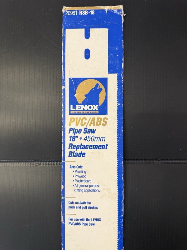 Lenox PVC/ABS Pipe Saw 18” Replacement Blade 20981-HSB-18 gallery