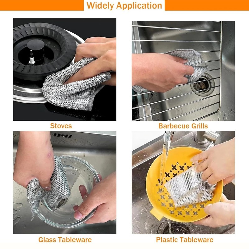 10/20 Pcs Double-Layer Anti-Scratch Cleaning Cloth Wet & Dry Multi-Purpose gallery