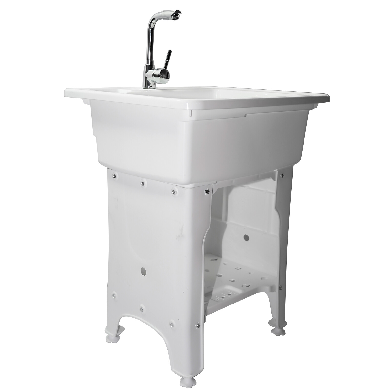 65 Freestanding Sink Commercial Laundry & Utility Room Sinks with Faucet White gallery