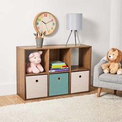11″ 6-Cube Storage Organizer, Warm Walnut