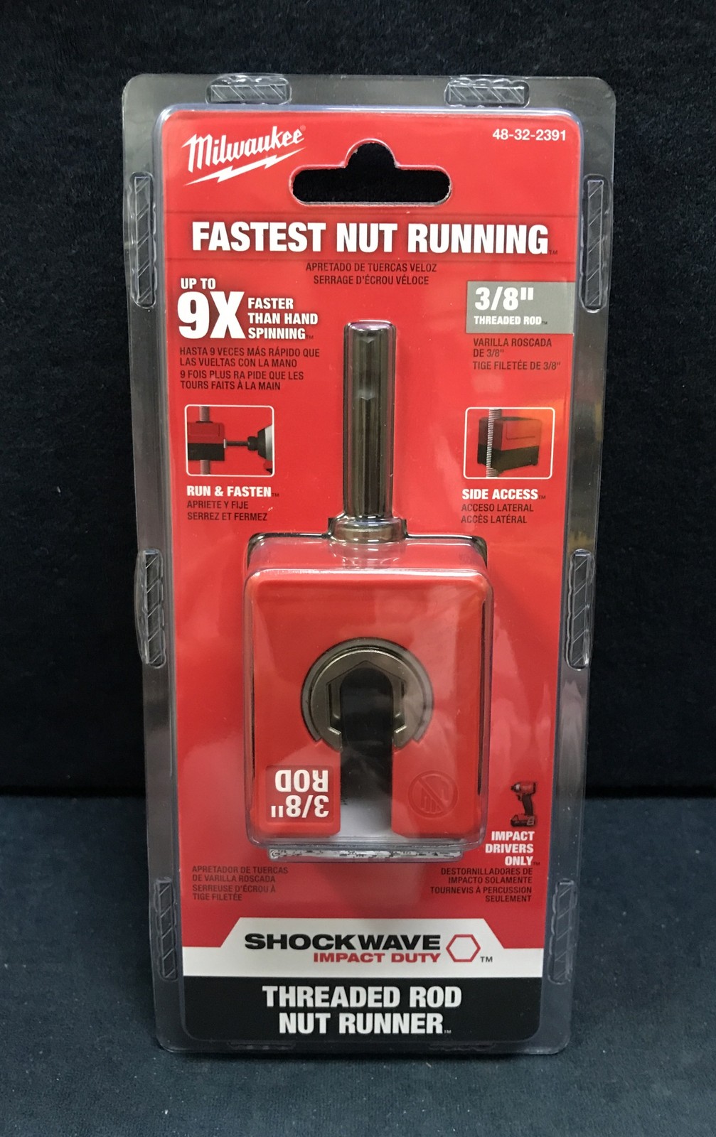 Milwaukee 48-32-2391 SHOCKWAVE Impact Duty 3/8" Threaded Rod Nut Runner gallery