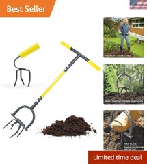 Ergonomic Hand Tiller & Claw Set – Heavy Duty Alloy Steel for Effortless Tilling