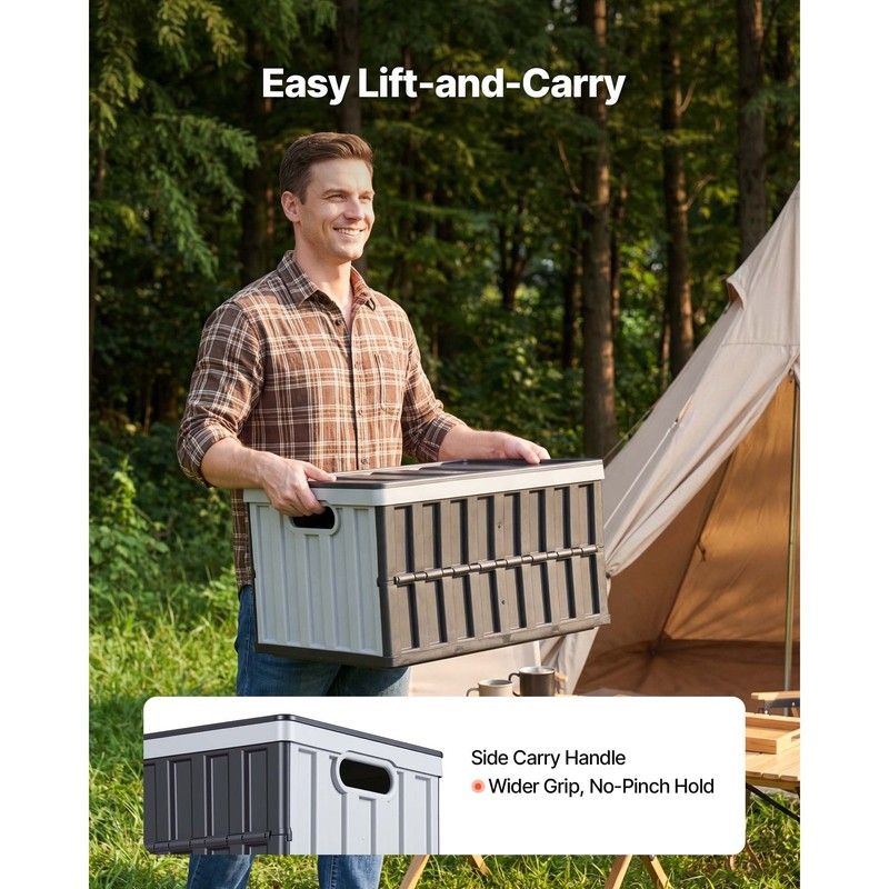 3-Set 65L Stackable Foldable Bins, 84lb & Handles gallery