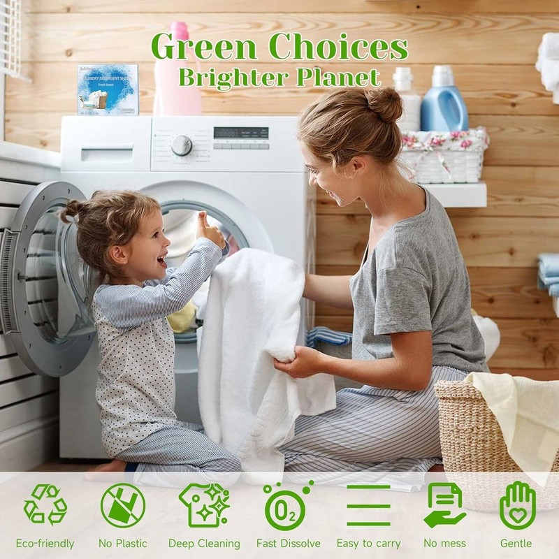 Eco Friendly Laundry Detergent Sheets Travel Size Zero Waste Lightweight Packs gallery