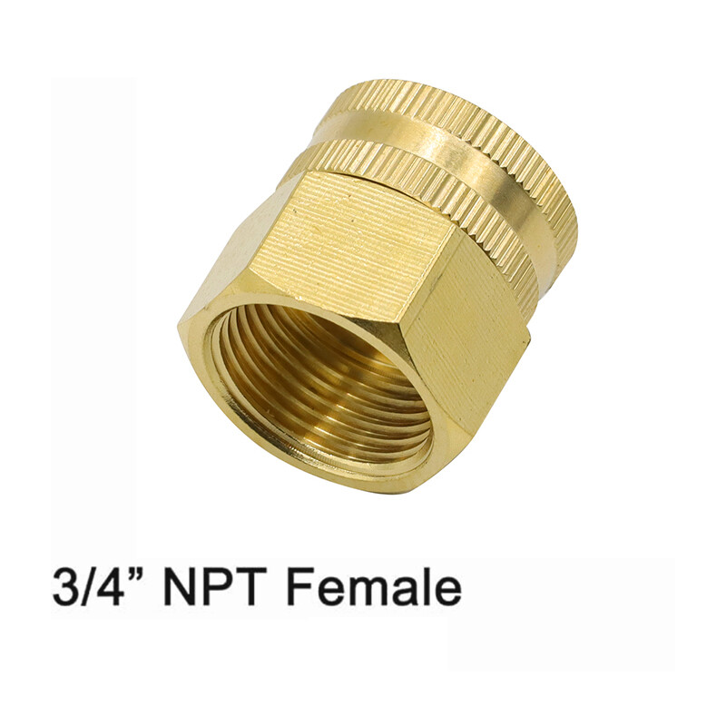 5x Brass Garden Hose Adapter Connector 3/4" GHT to 3/4" NPT Thread Double Female gallery