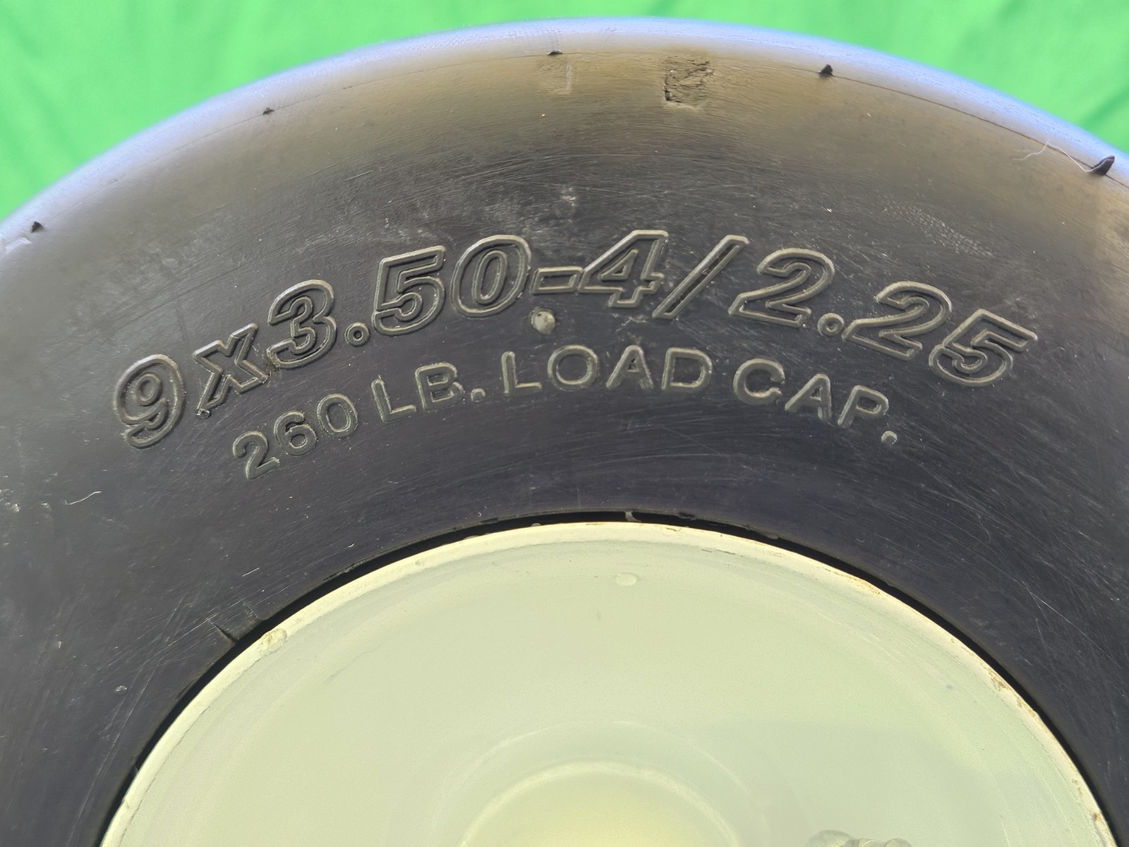 9x3.50-4 One Flat Free Utility Tire Wheel Assembly 2.25" Offset Hub Solid gallery