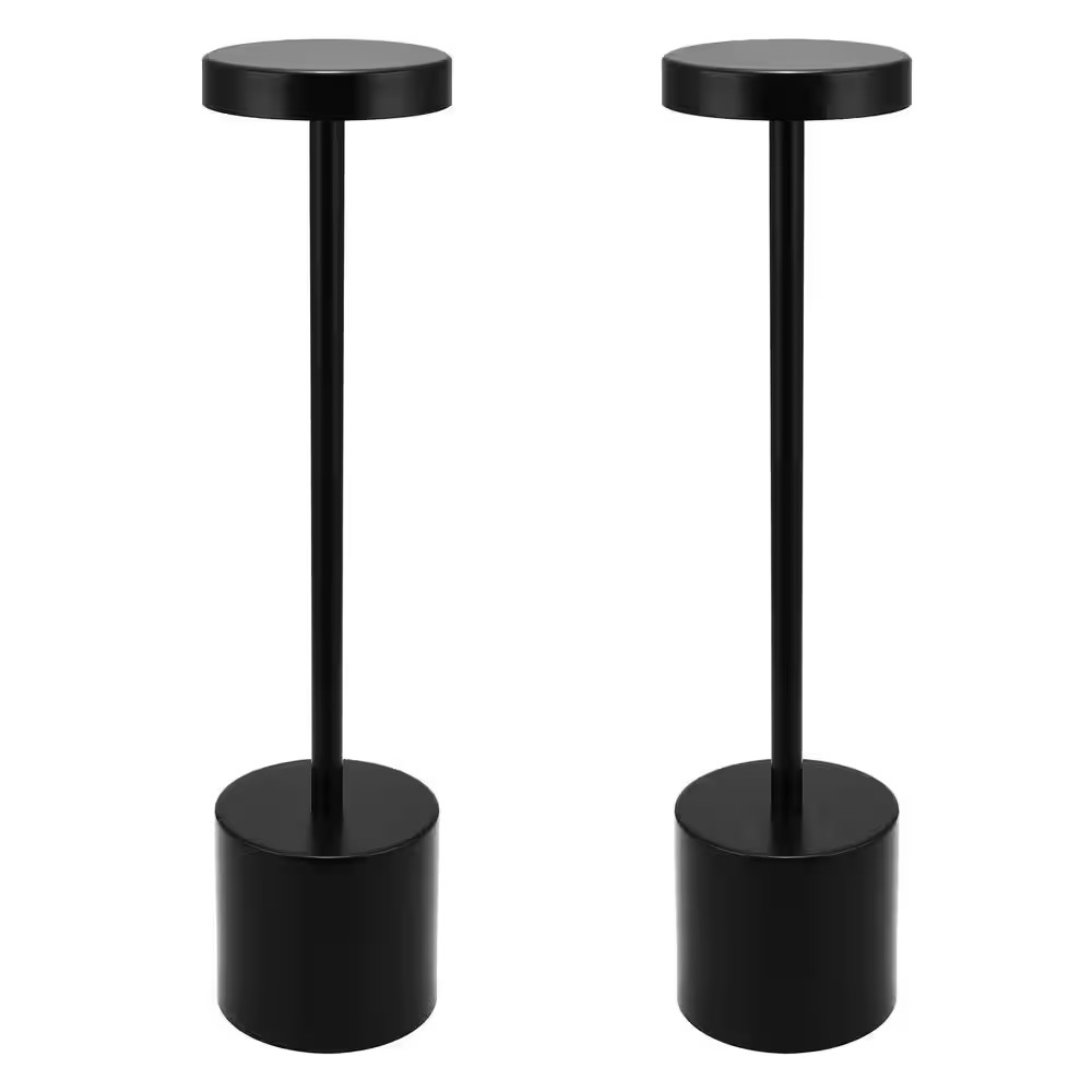 13. 4In Black Rechargeable LED Table Lamp Set of 2,3CCT Dimmable with Stepless B gallery