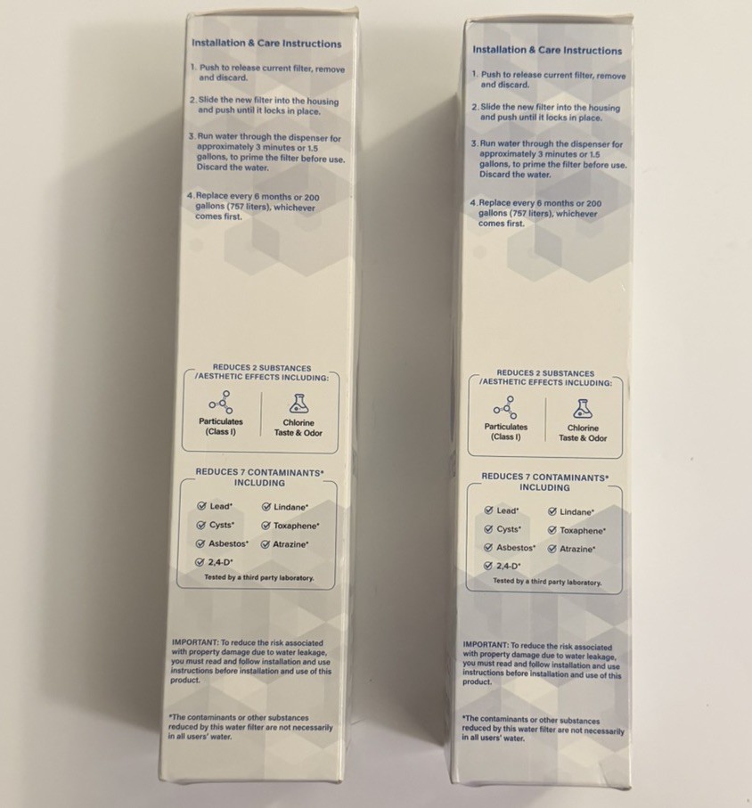 2 Pack PWF-1 Yatker Replacement Refrigerater Filter (EPPWFU01 FPPWFU01) gallery