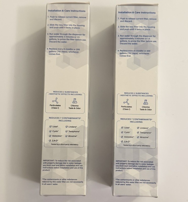 2 Pack PWF-1 Yatker Replacement Refrigerater Filter (EPPWFU01 FPPWFU01) gallery