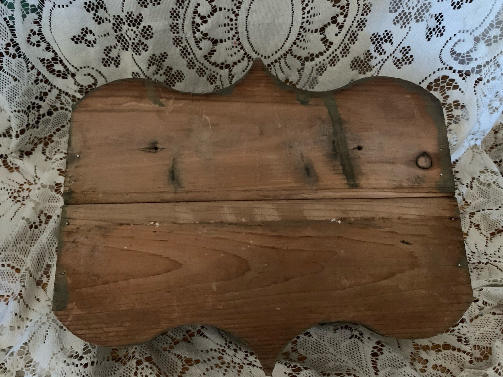 Vtg Unique Rustic Wooden Wall Mounted Mailbox -Wall Organizer 13in x 10in x 6in gallery