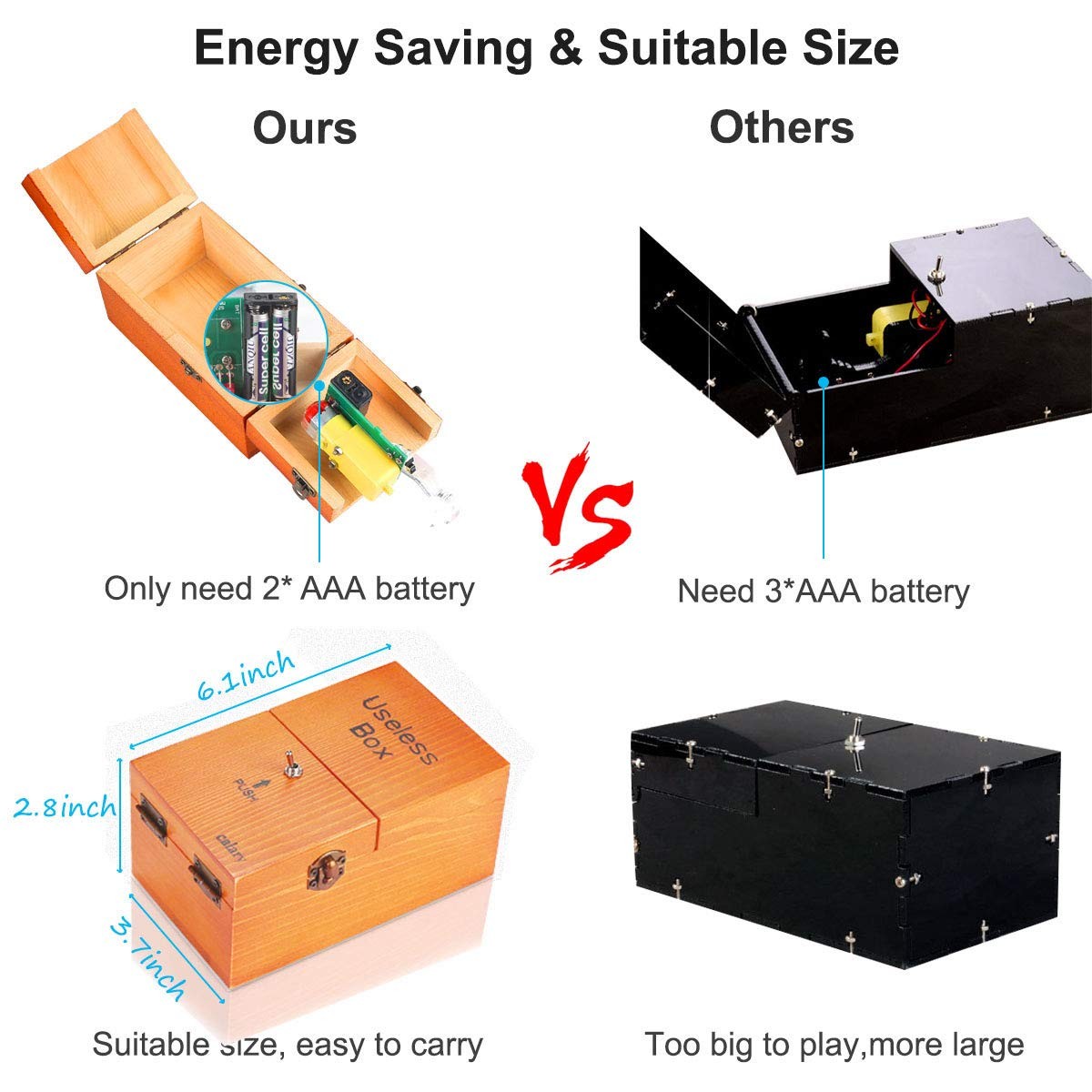 Useless Box Self-Turning Off Machine Fully Assembled (Brown) gallery