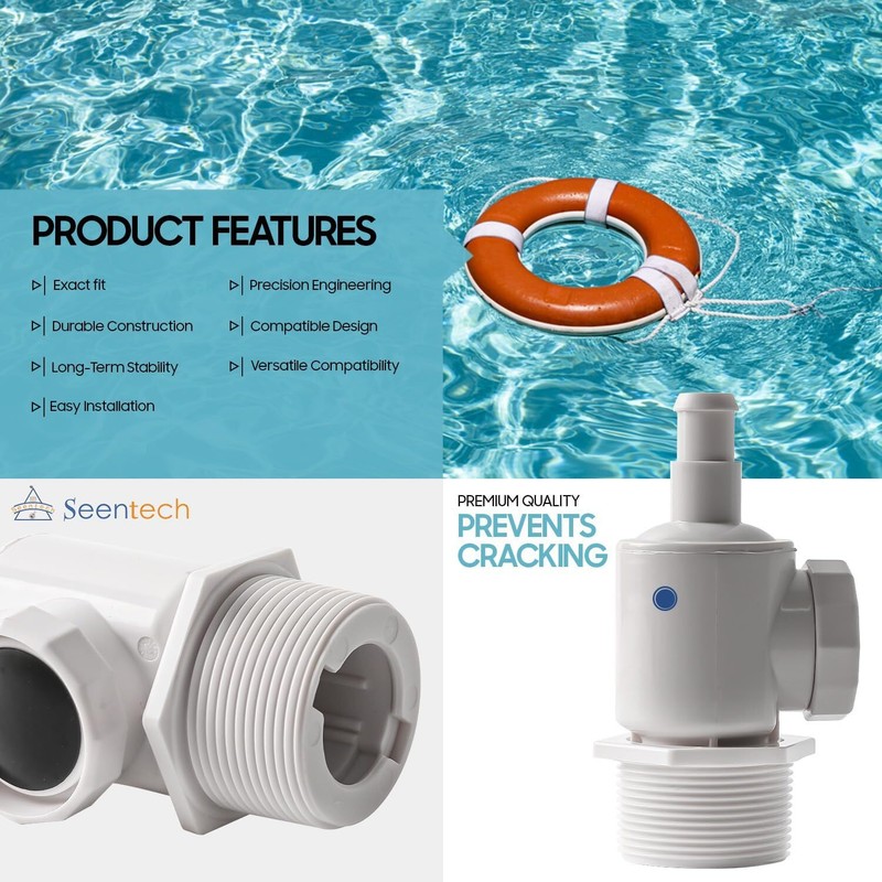 Universal Wall Fitting UWF Connector 9-100-9001 For Polaris 280/380 Pool Cleaner gallery